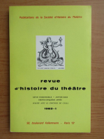 Revue d'histoire du theatre, nr. 1, 1983