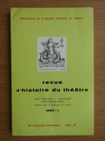 Revue d'histoire du theatre, nr. 1, 1985
