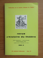 Revue d'histoire du theatre, nr. 3, 1983