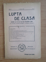 Revista Lupta de clasa, anul 1, nr. 1, iulie 1920