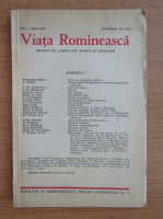 Revista Viata Romaneasca, anul XXVI, nr. 19-20, octombrie 1934