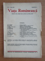 Revista Viata Romaneasca, anul XXVII, nr. 1, ianuarie 1935