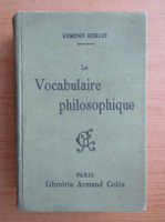 Edmond Goblot - Le vocabulaire philosophique (1917)