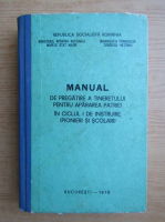 Manual de pregatire a tineretului pentru apararea patriei in ciclul I de instruire (1978)