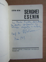 Stefan Bitan - Serghei Esenin (cu autograful autorului)
