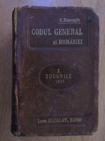 C. Hamangiu - Codul general al Romaniei - volumul 1, Codurile