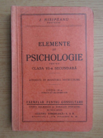 I. Nisipeanu - Elemente de psichologie pentru clasa a VI-a secundara (1939)