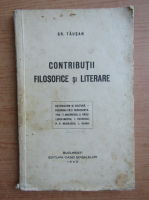 Grigore Tausan - Contributii filosofice si literare (1940)