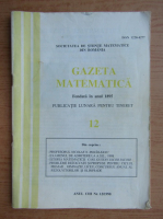 Gazeta matematica, anul CIII, nr. 12, 1998