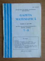 Gazeta matematica, anul CIV, nr. 7-8, 1999