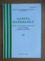 Gazeta matematica, anul CIX, nr. 11, 2004