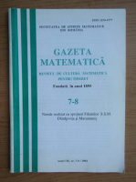 Gazeta matematica, anul CIX, nr. 7-8, 2004