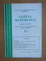 Gazeta matematica, anul CV, nr. 11, 2000