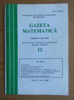 Gazeta matematica, anul CV, nr. 12, 2000