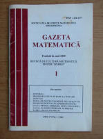 Gazeta matematica, anul CVI, nr. 1, 2001