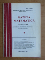 Gazeta matematica, anul CVI, nr. 2, 2001