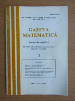 Gazeta matematica, anul CVII, nr. 2, 2002
