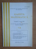 Gazeta matematica, anul CVII, nr. 7-8, 2002