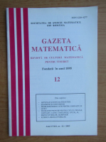 Gazeta matematica, anul CVIII, nr. 12, 2003
