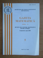 Gazeta matematica, anul CX, nr. 5, 2005
