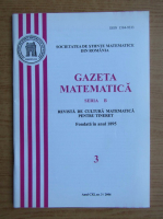 Gazeta matematica, anul CXI, nr. 3, 2006
