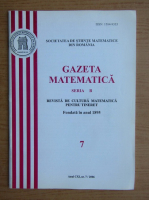 Gazeta matematica, anul CXI, nr. 7, 2006