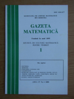 Gazeta matematica, anul CV, nr. 1, 2000