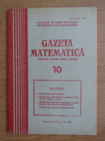 Gazeta matematica, anul LXXXV, nr. 10,1980