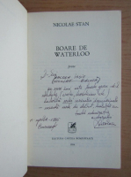 Nicolae Stan - Boare de Waterloo (cu autograful si dedicatia autorului pentru Jozsef Balogh)