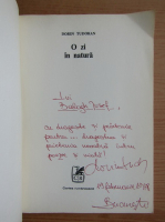 Dorin Tudoran - O zi in natura (cu autograful si dedicatia autorului pentru Jozsef Balogh)