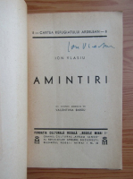 Ion Vlasiu - Amintiri (cu autograful autorului)