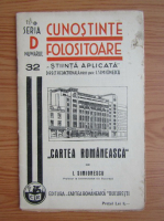 I. Simionescu - Cartea Romaneasca (1938)