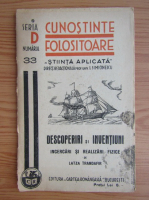 Latza Trandafir - Descoperiri si inventiuni. Incercari si realizari fizice (1938)