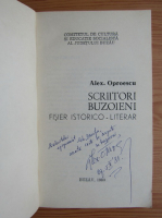 Alex. Oproescu - Scriitori buzoieni (cu autograful autorului)