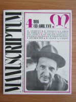 Anticariat: Revista Manuscriptum, nr. 4 (65), 1986