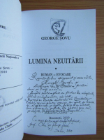 Anticariat: George Sovu - Lumina neuitarii (cu autograful autorului)