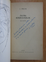 I. Peltz - Fauna burzuluitilor (cu autograful autorului)