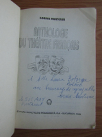 Dorina Munteanu - Anthologie du theatre francais (cu autograful autoarei)