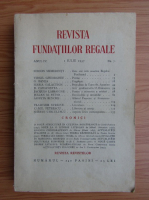 Revista Fundatiei Regale, Anul IV, nr. 7, 1937