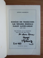 Antonie Plamadeala - Romanii din Transilvania sub teroarea regimului dualist austro-ungar (cu autograful autorului)