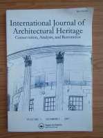 International journal of architectural heritage, volumul 1, nr. 1, 2007