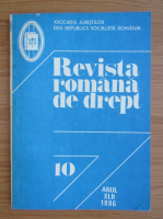 Revista romana de drept, anul XLII, nr. 10, 1986
