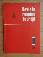 Revista romana de drept, anul XXXVII, nr. 10, 1981