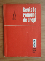 Revista romana de drept, anul XXXVII, nr. 3, 1981