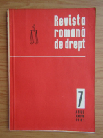 Revista romana de drept, anul XXXVII, nr. 7, 1981