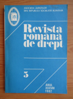 Revista romana de drept, anul XXXVIII, nr. 5, 1982