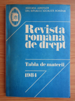Revista romana de drept. Tabla de materii, 1984
