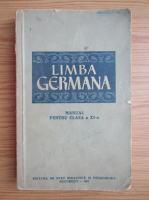 Limba germana. Manual pentru clasa a XI-a, anul IV (1961)