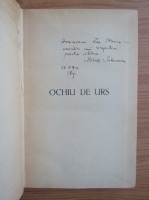 Mihail Sadoveanu - Ochiu de urs (cu autograful autorului, 1938)