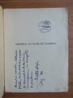 Iustin Iliesiu - Gradina cu flori de toamna (cu autograful autorului, 1940)